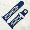 Silicone Sport Watch Strap Apple Watch - Navy Blue / White