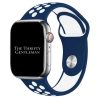 Silicone Sport Watch Strap Apple Watch - Navy Blue / White
