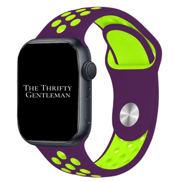 Silicone Sport Watch Strap Apple Watch - Purple / Green