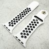 Silicone Sport Watch Strap Apple Watch - White / Black
