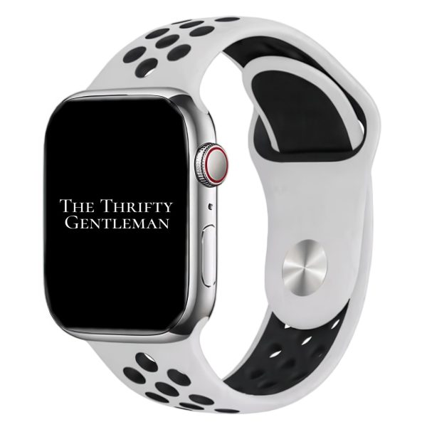 Silicone Sport Watch Strap Apple Watch - White / Black