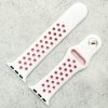 Silicone Sport Watch Strap Apple Watch - White / Pink
