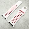 Silicone Sport Watch Strap Apple Watch - White / Pink