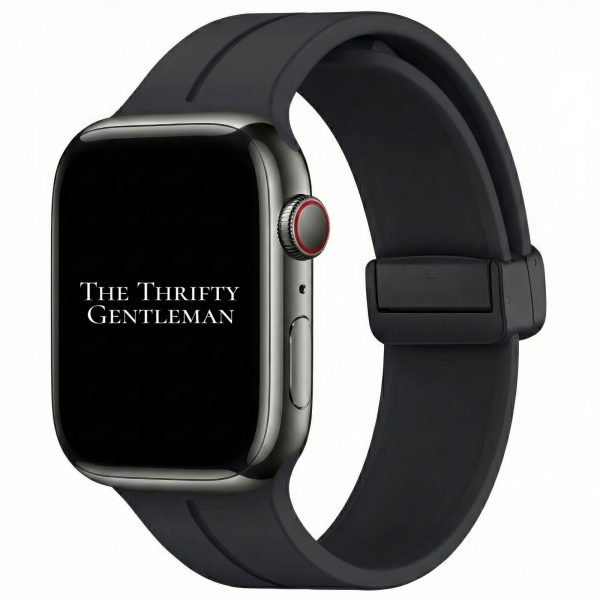 Silicone Strap With Magnetic Clasp Apple Watch - Black