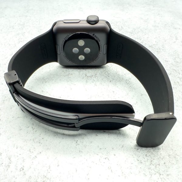 Silicone Strap With Magnetic Clasp Apple Watch - Black / White