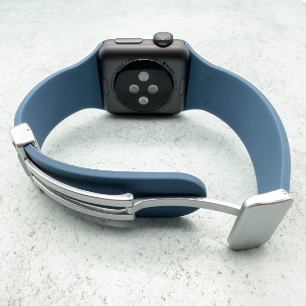 Silicone Strap With Magnetic Clasp Apple Watch - Blue