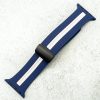 Silicone Strap With Magnetic Clasp Apple Watch - Blue / White