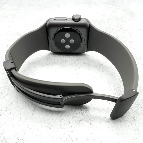 Silicone Strap With Magnetic Clasp Apple Watch - Grey