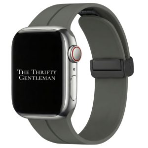 Silicone Strap With Magnetic Clasp Apple Watch - Grey