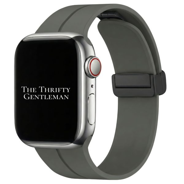 Silicone Strap With Magnetic Clasp Apple Watch - Grey