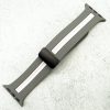 Silicone Strap With Magnetic Clasp Apple Watch - Grey / White