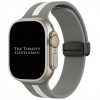 Silicone Strap With Magnetic Clasp Apple Watch - Grey / White