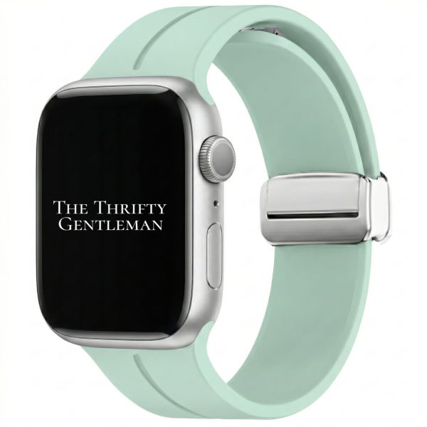 Silicone Strap With Magnetic Clasp Apple Watch - Light Green