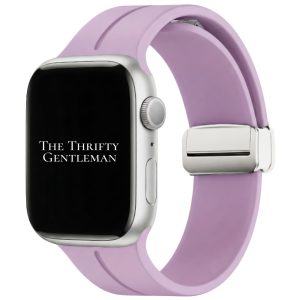 Silicone Strap With Magnetic Clasp Apple Watch - Light Purple