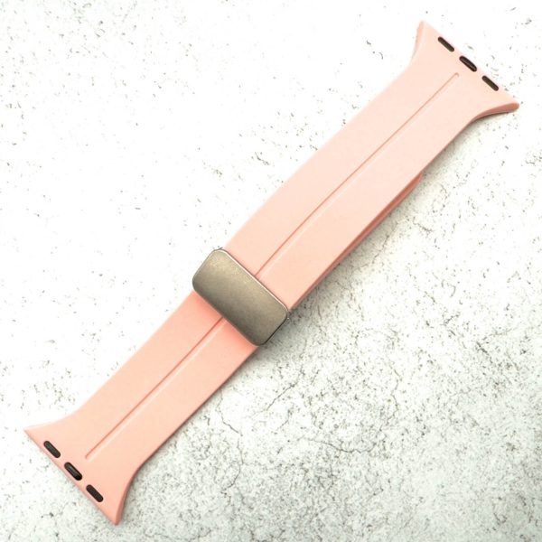 Silicone Strap With Magnetic Clasp Apple Watch - Pink