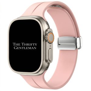 Silicone Strap With Magnetic Clasp Apple Watch - Pink