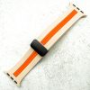 Silicone Strap With Magnetic Clasp Apple Watch - Beige / Orange