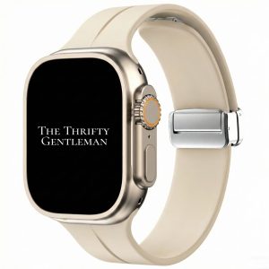 Silicone Strap With Magnetic Clasp Apple Watch - Beige