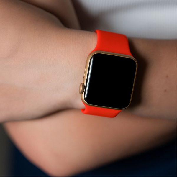 Classic Silicone Strap Apple Watch - Bright Red