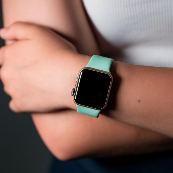 Classic Silicone Strap Apple Watch - Aqua Green
